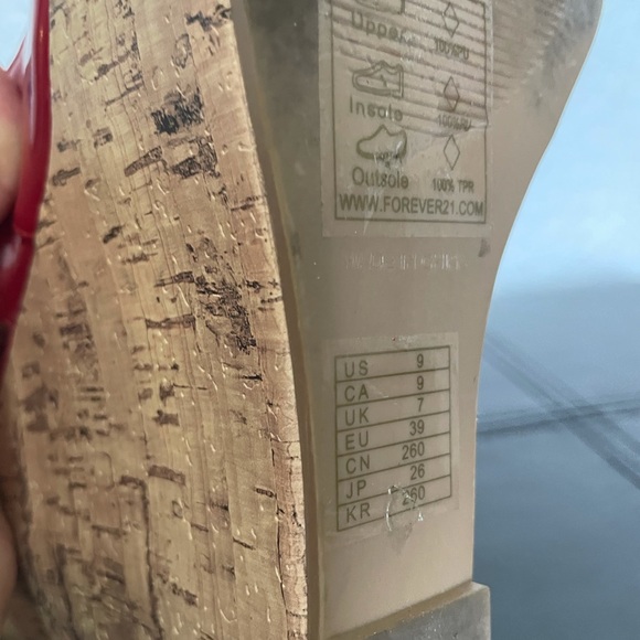 Forever 21 red wedges - Picture 8 of 11